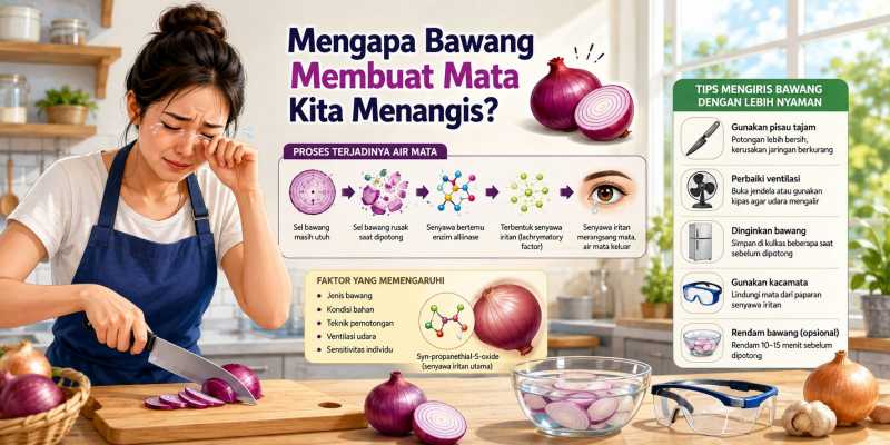 Mengapa Bawang Membuat Mata Kita Menangis?