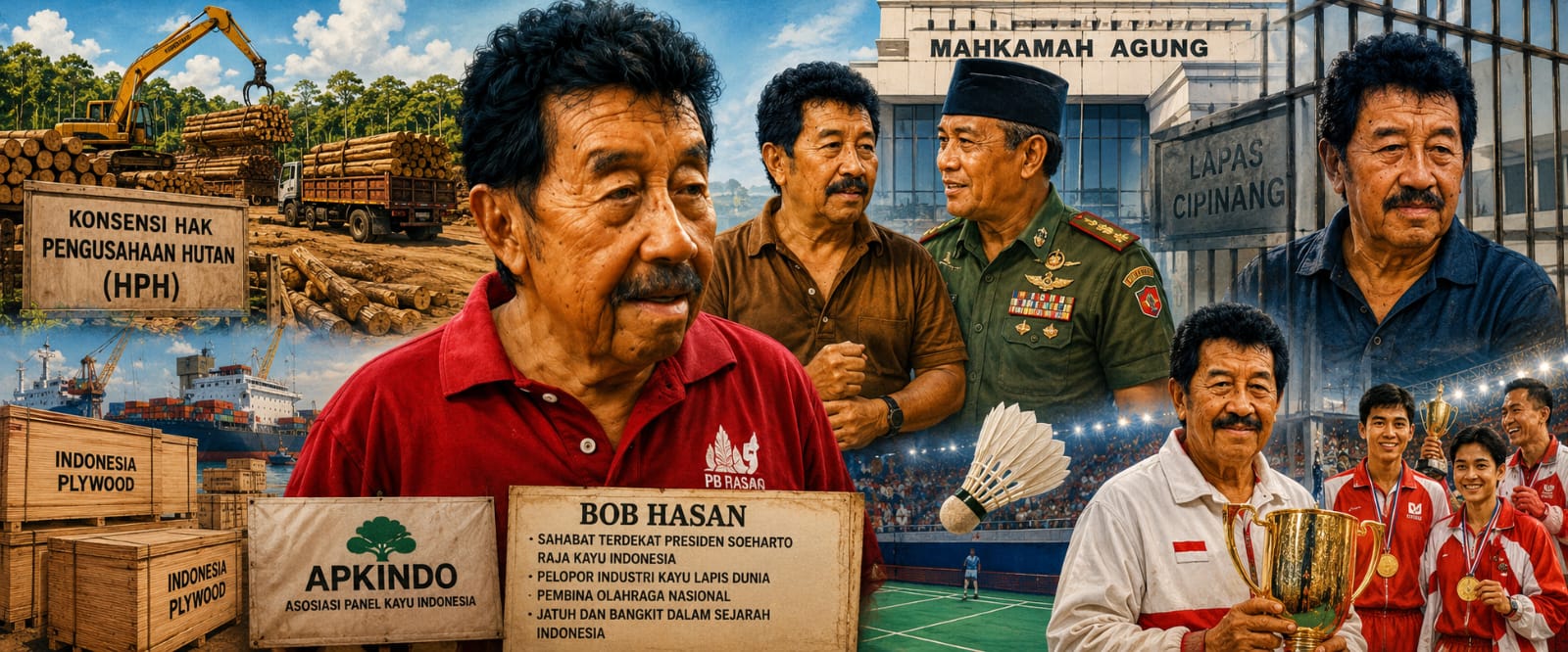 Bob Hasan, Kekuasaan, dan Paradoks Seorang Raja Kayu   Di balik julukan "Raja Kayu"