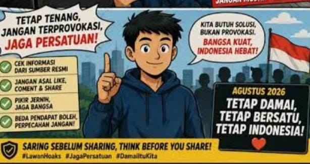 Aktivis Serukan Masyarakat Jaga Kondusifitas Jelang Hut Kemerdekaan RI Ke - 81 Tahun